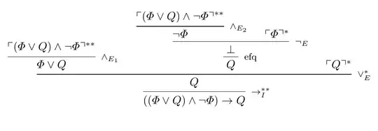 derivation in intuitionistic natural deduction