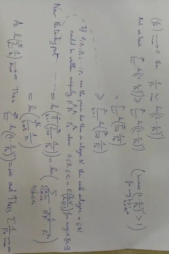 reciprocal of primes serie diverges