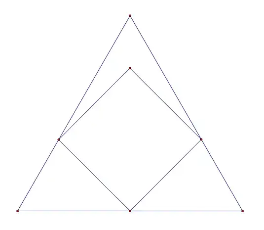 square inscribed in triangle according to below description