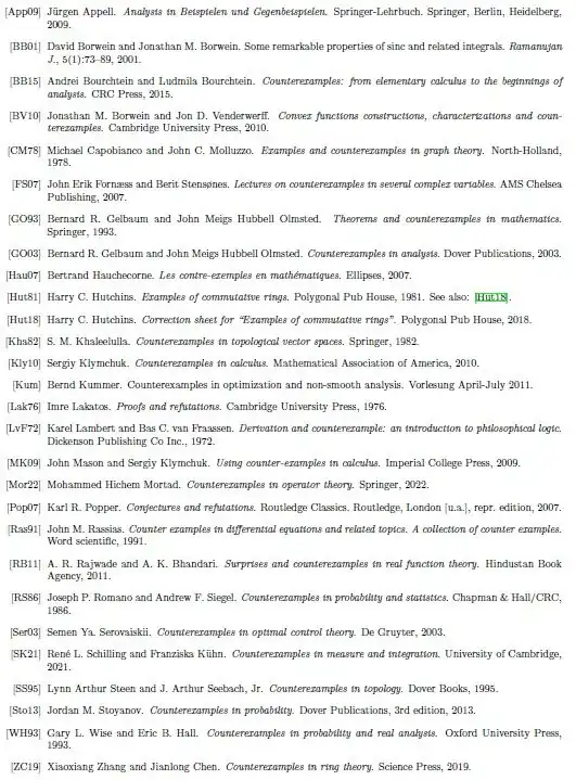 Examples of counterexamples: a book conspectus