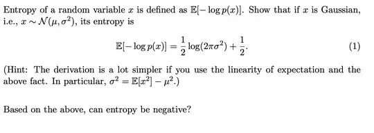 Question regarding entropy
