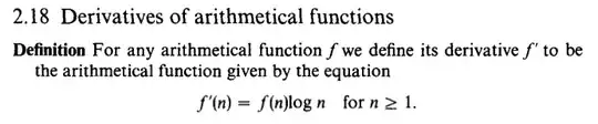 derivative of arithmetical function
