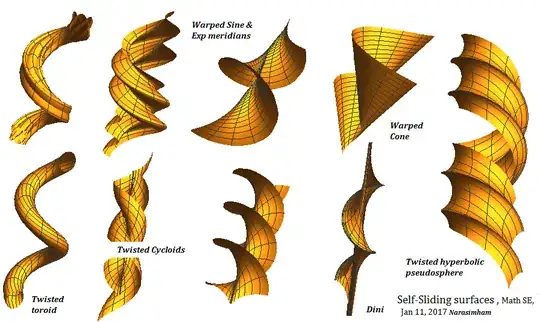 Twisted/Warped/Screw Motion Surfaces