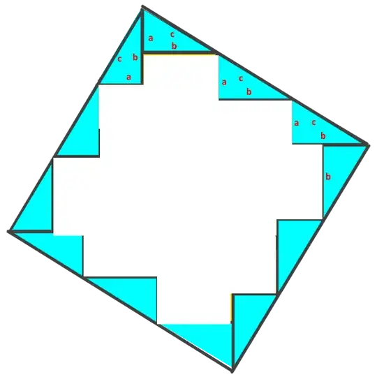 Step 1: place standard triangles as shown