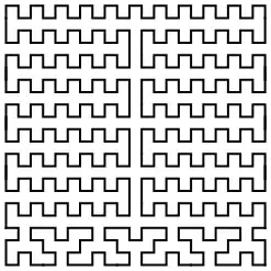 Hamiltonian cycle on a 22×22 lattice graph