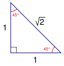 45°-45°-90° triangle