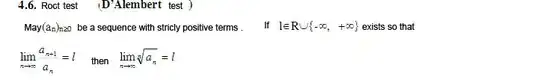Root test for sequences convergence?