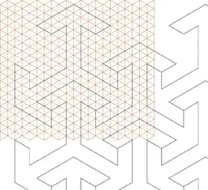 Hex tile constructed from triangle grid