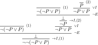 Proof in Gentzen style