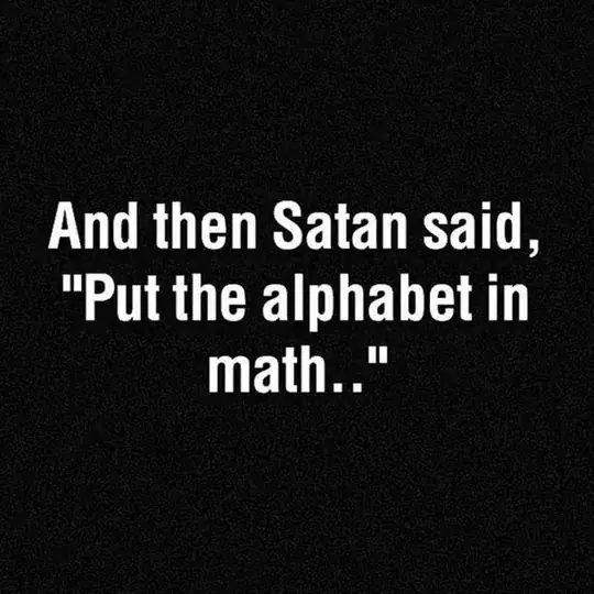 "Put the alphabet in math..."