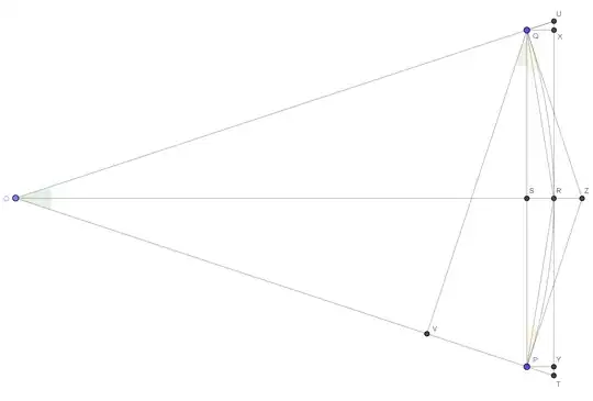 Using two parabolic segments and a triangle to bound a circular sector.