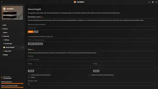 Monero Shared RingDB Screen