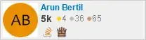 profile for ᴀʀᴜn BᴇrtiL on Stack Exchange, a network of free, community-driven Q&A sites