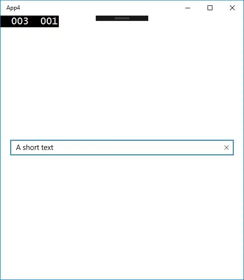 Result with short text