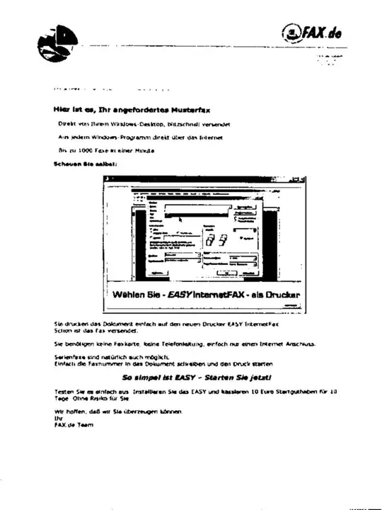 Sample of the calendar