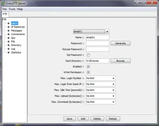 The one on the left is Python (The correct one), while the one on the right is R (I'm trying to change this)