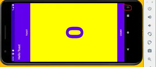 Android Emulator Rotated Left