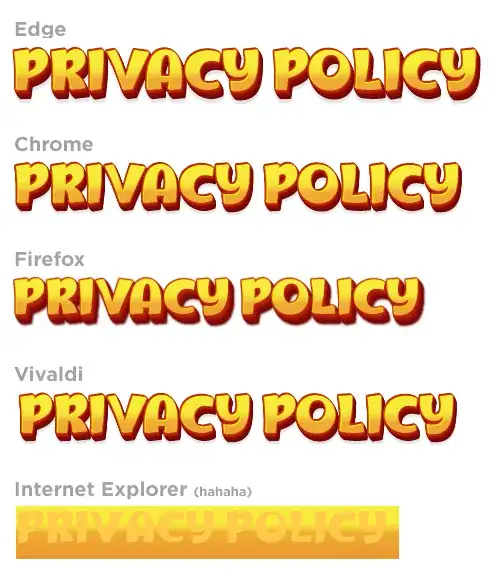 3D text with gradient and gradient shadow