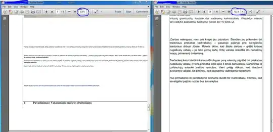 Before on the left side and after on the right
