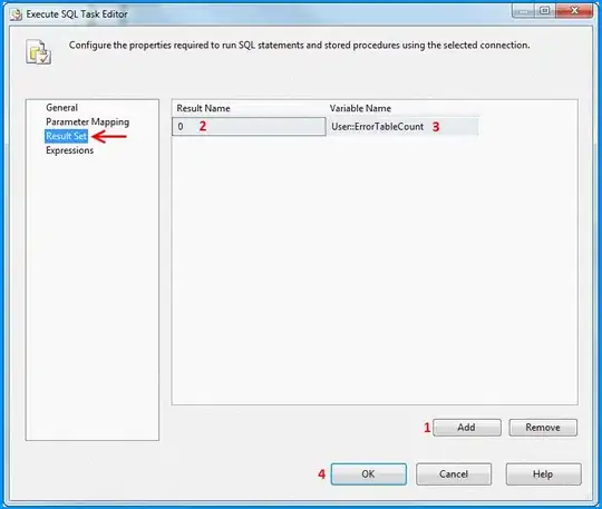 Execute SQL Task - Result Set