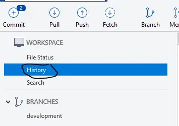 Find history in source tree