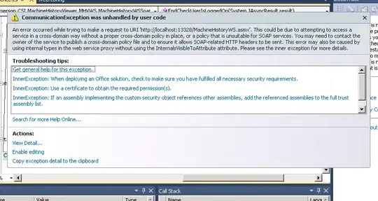 docker ps of running containers. Observe that the test container is correctly listening at port 5433