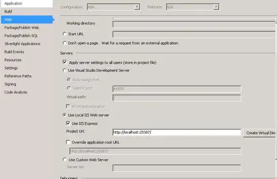 Visual studio Project Properties for IIS express port in use problem