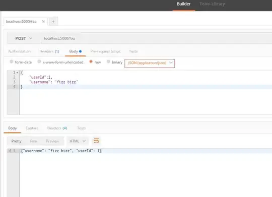 using postman to post JSON