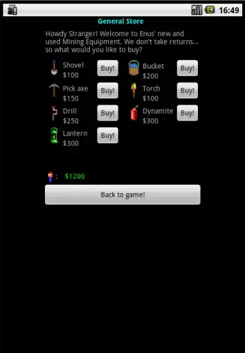 Screen shot of the build log