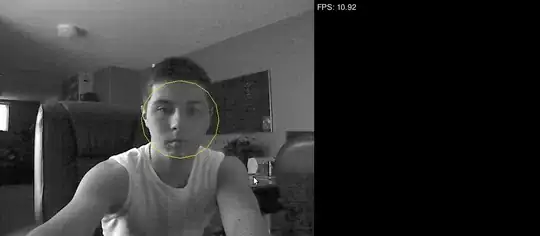 screen capture of result set