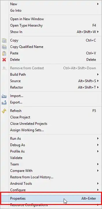 go to project properties