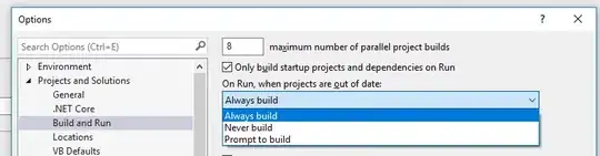 screenshot of firebase database