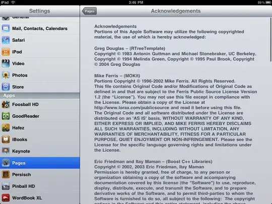 screen of what is returned