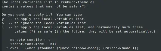 Git status of the files