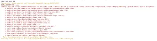 The image shows my output; No table!