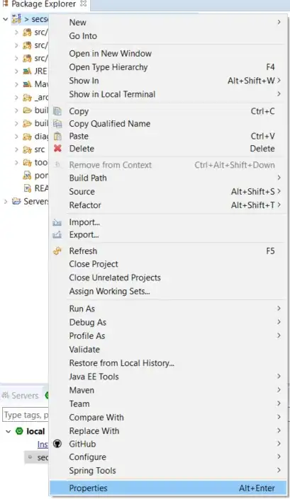 Example color gradient