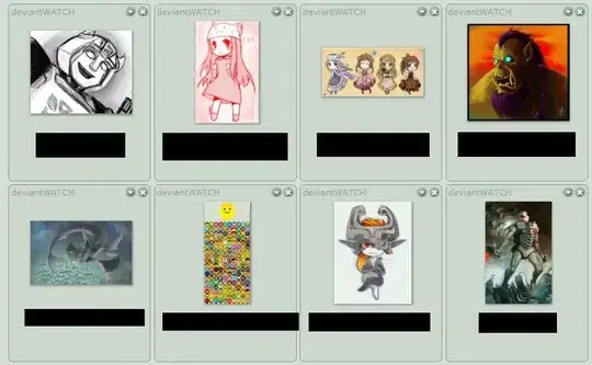 two layouts inside once scrollable container