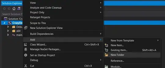 VS 2019 Add Folder Menu