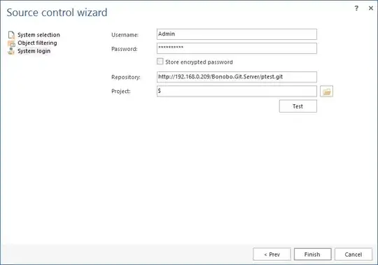Log into Git source control system 
