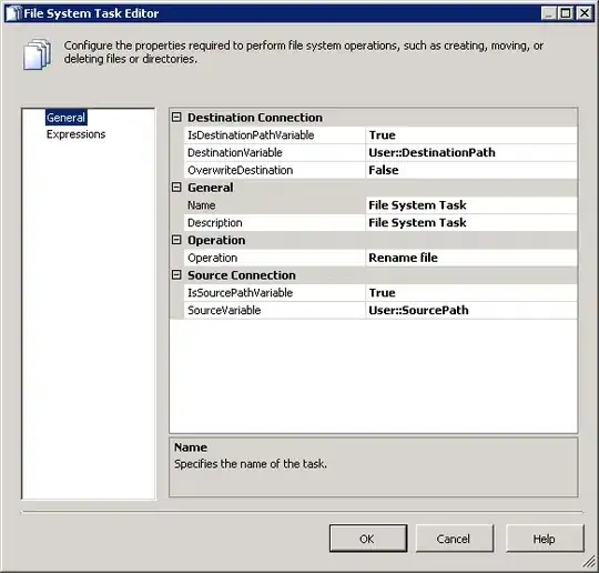 The window when i try to commit