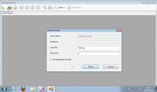 Screenshot of output