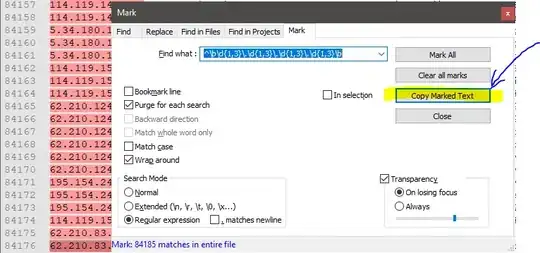 Error when the app crashes.