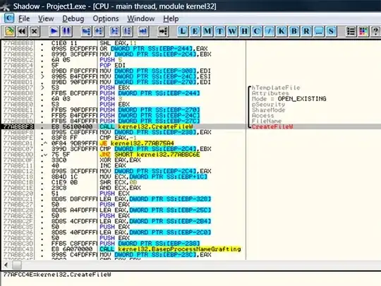 After pressing "BACK" the scene with all entries does not display