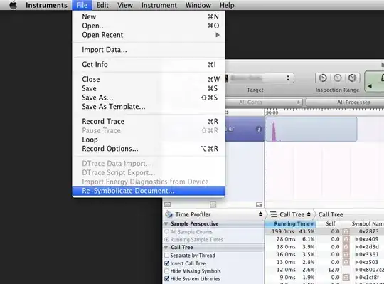 screenshot of re-symbolicate menu item