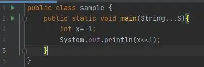 Code for Negative number.