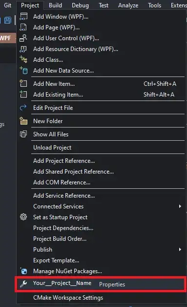 Your Project Properties