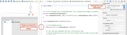 set custom class and connect the outlet