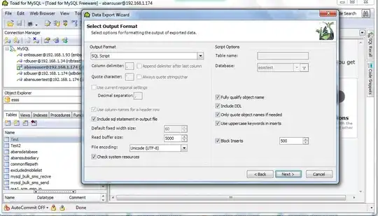 Select other options as below