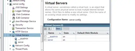screenshot of my app in taskmanager