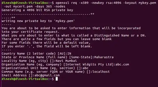 create self signed certificate using openssl